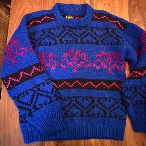Vintage Wool Blue Sweater